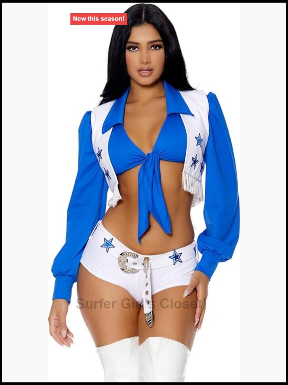 Sexy Cheerleader Costume Polyester Spandex Halloween Exotic Apparel